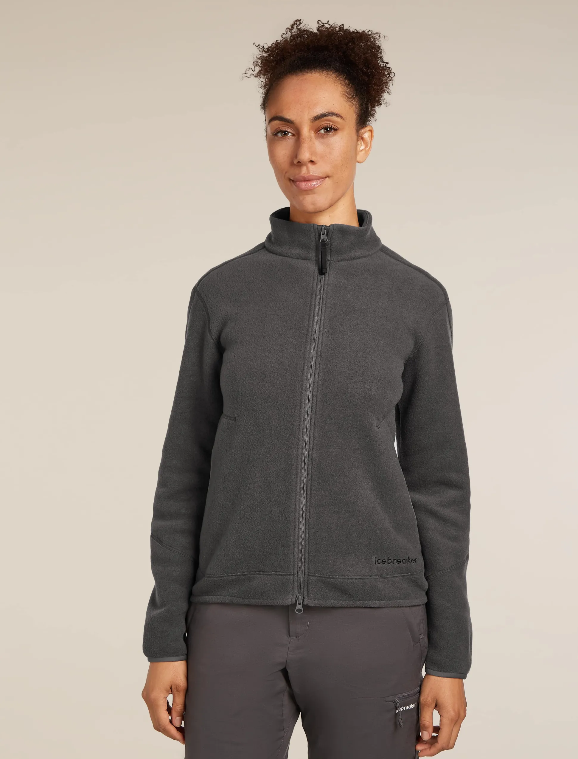 800 Classic Pile LS Zip W Obsidian