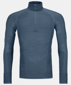 230 Comp Zip Neck Petrol Blue