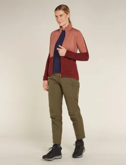400 Realfleece Descender LS Zip Woman - Cedar Wood / Port