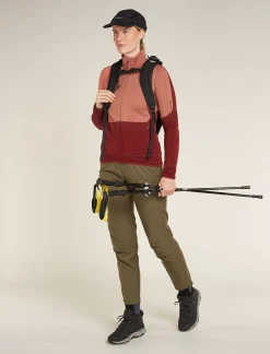 400 Realfleece Descender LS Zip Woman - Cedar Wood / Port