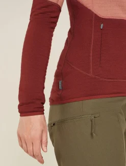 400 Realfleece Descender LS Zip Woman - Cedar Wood / Port