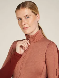400 Realfleece Descender LS Zip Woman - Cedar Wood / Port