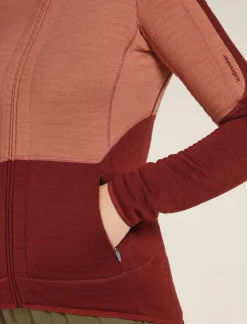 400 Realfleece Descender LS Zip Woman - Cedar Wood / Port