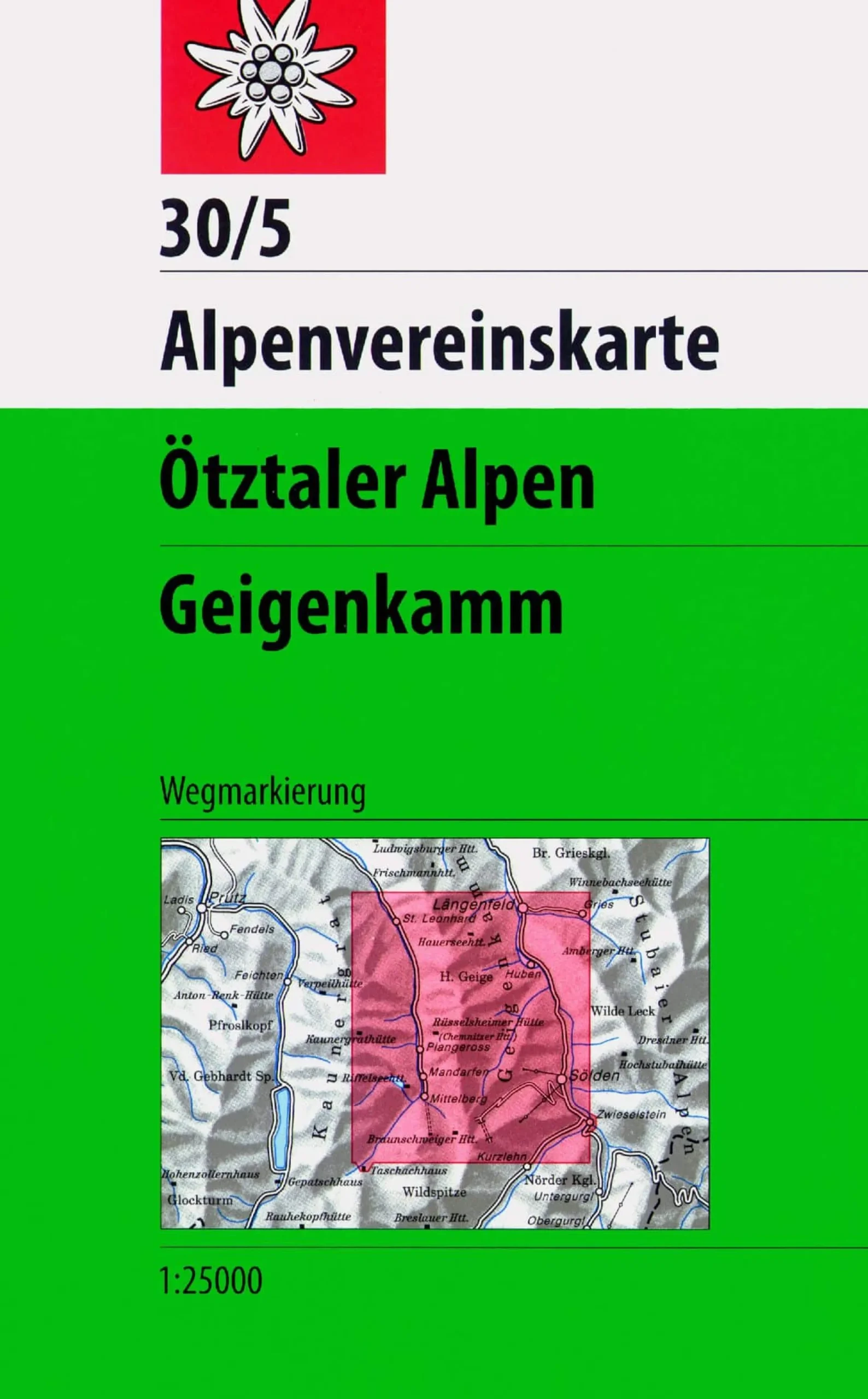 AV-Karte 30/5 - Ötztaler Alpen, Geigenkamm