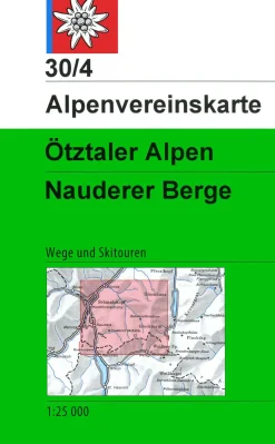 AV-Karte 30/4 - Ötztaler Alpen, Nauderer Berge