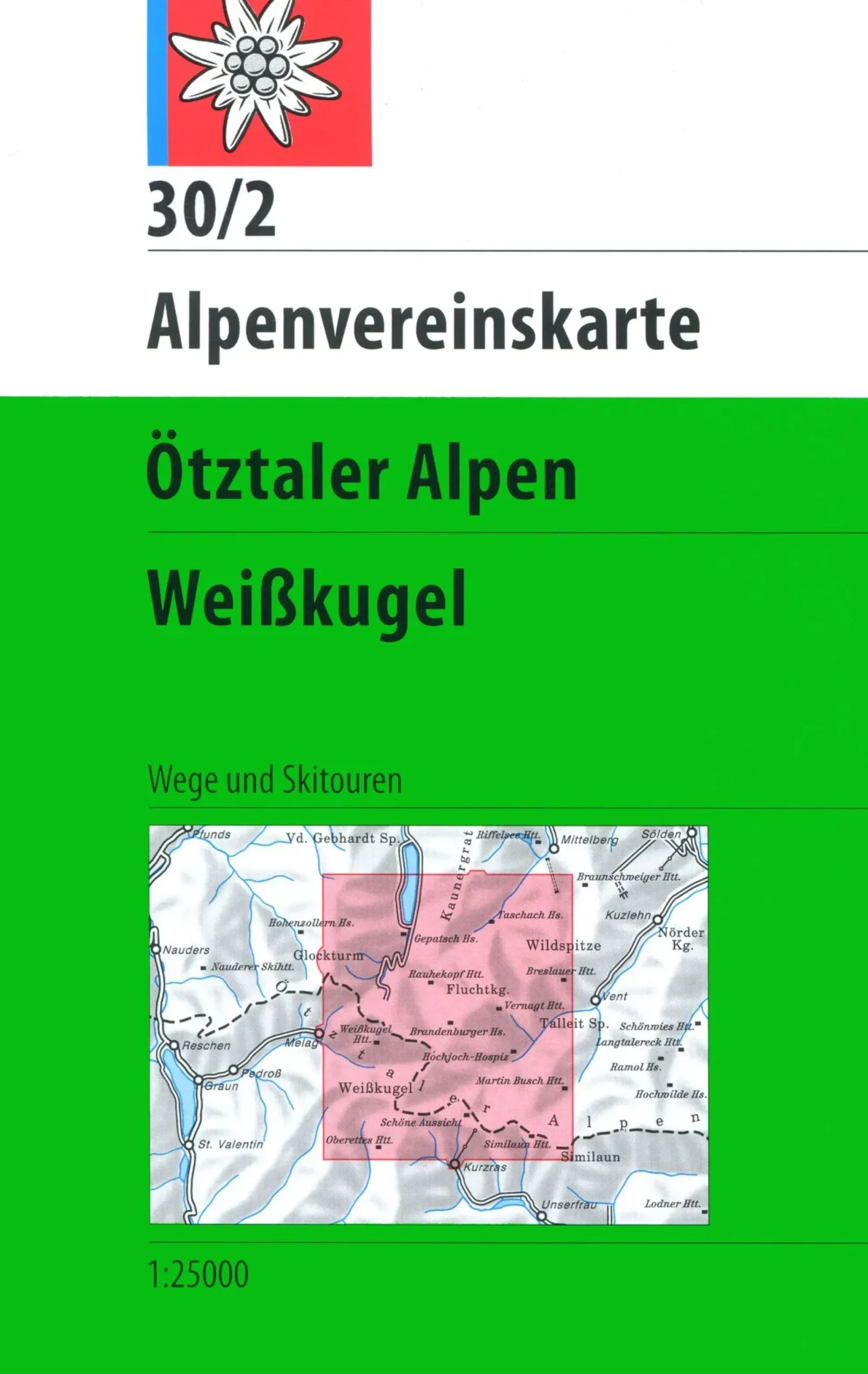 AV-Karte 30/2 - Ötztaler Alpen, Weißkugel