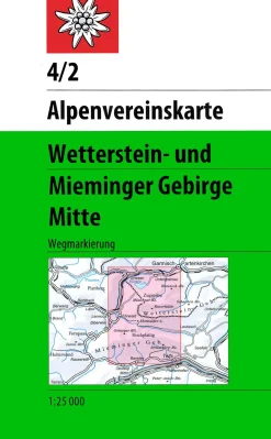 AV-Karte 04/2 - Wetterstein-Mieminger Gebirge, Mitte