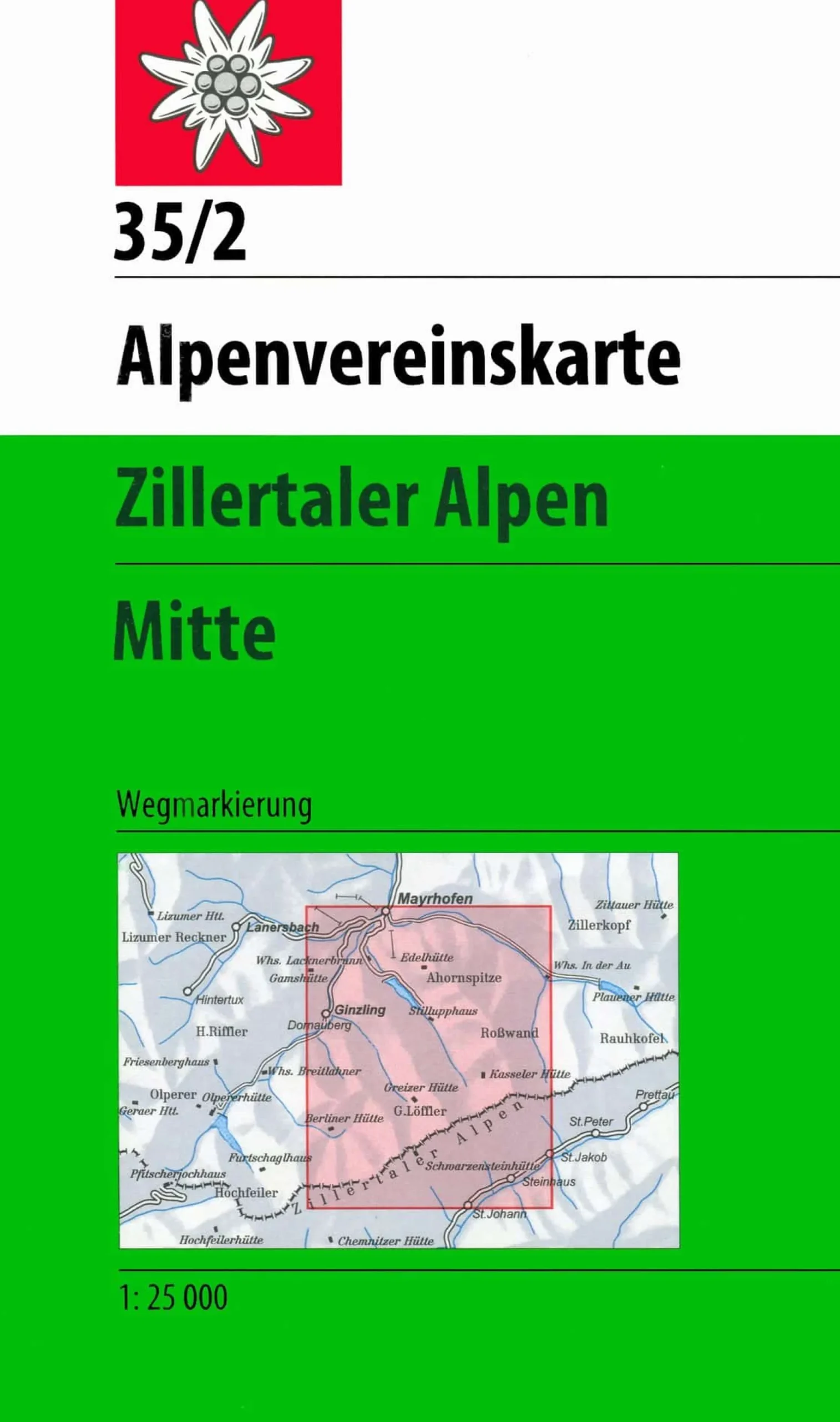AV-Karte 35/2 - Zillertaler Alpen Mitte