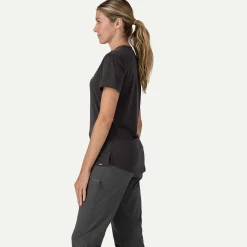 Capilene Cool Merino Blend Graphic Shirt Woman - Black