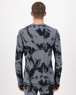 Cascade Merino LS Mountain Pixel Grey