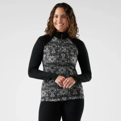 Classic Thermal Merino Base Layer W 1/4 Zip - Black Deco