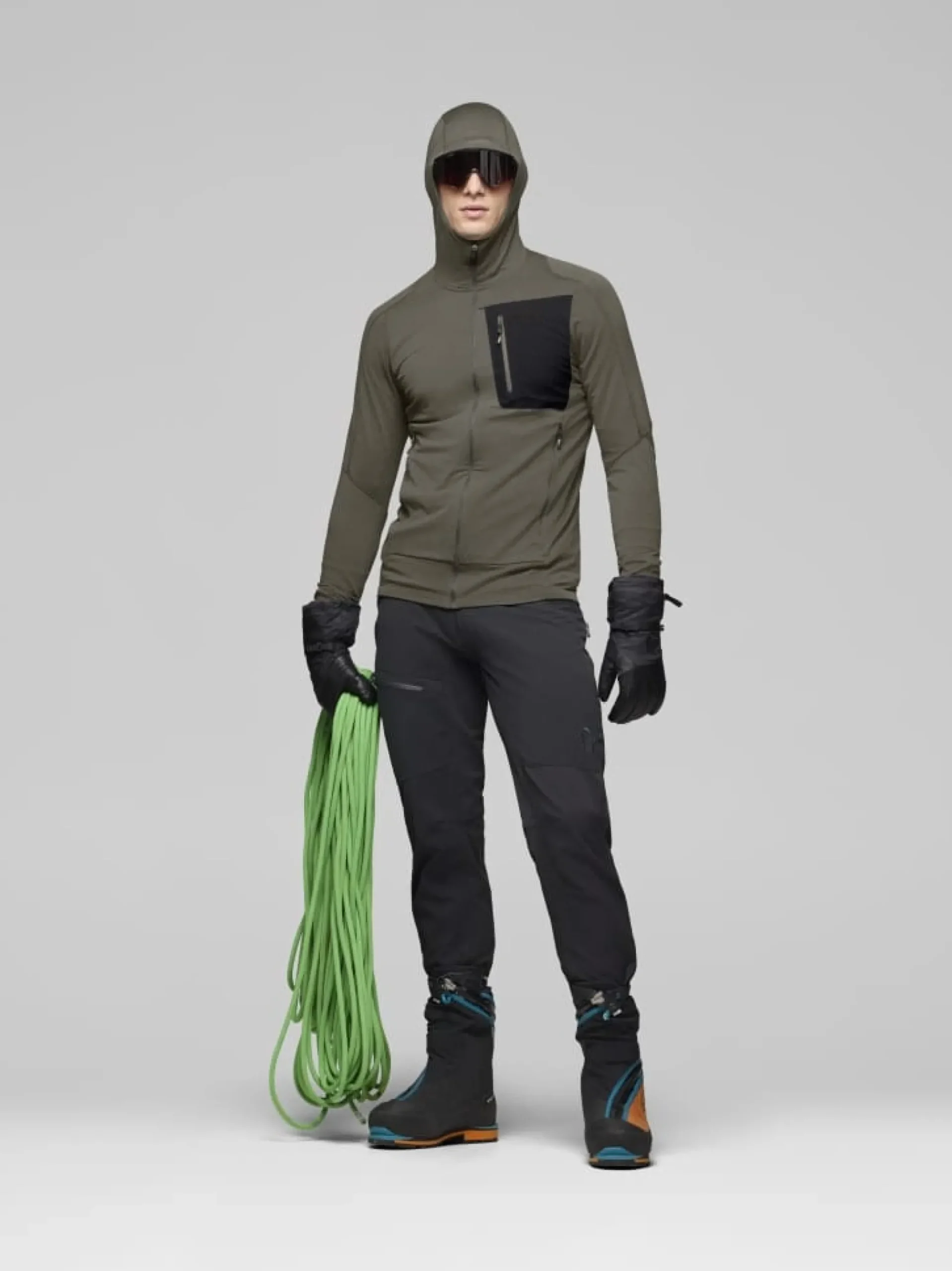 Falketind Power Grid Zip Hood Beluga