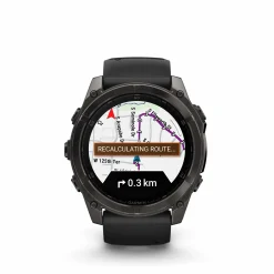 Fenix 8 51mm AMOLED Sapphire Schwarz/Carbongrau - Armband Schwarz
