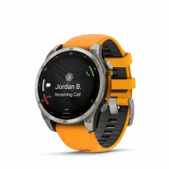 Fenix 8 47mm AMOLED Sapphire Graphit/Titanium - Armband Orange