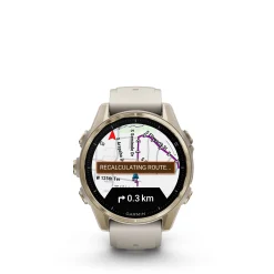 Fenix 8 43mm AMOLED Sapphire Nebelgrau/Softgold - Armband Nebelgrau