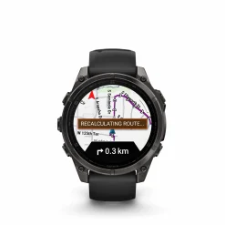 Fenix 8 47mm AMOLED Sapphire Schwarz/Carbongrau - Armband Schwarz