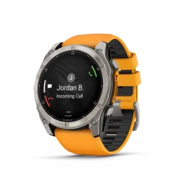 Fenix 8 51mm AMOLED Sapphire Graphit/Titanium - Armband Orange