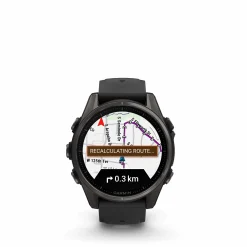 Fenix 8 43mm AMOLED Sapphire Schwarz/Carbongrau - Armband Schwarz