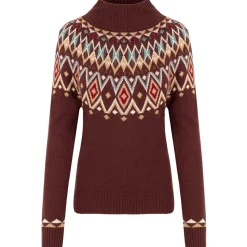 Indu Eco Mock Neck W merlot