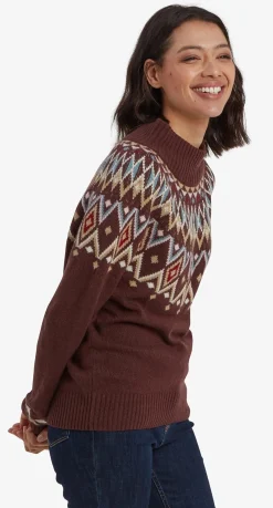 Indu Eco Mock Neck W merlot