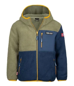 Kids Aurlandsfjord Jkt - moss/blue/yellow