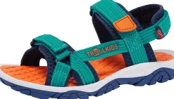 Kids Oslofjord Sandal Lake Blue/Bright Orange