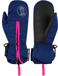 Kids Troll Mitten - navy/magenta