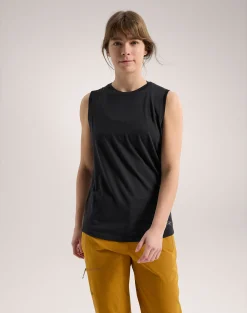 Lana Merino Wool Tank W Black