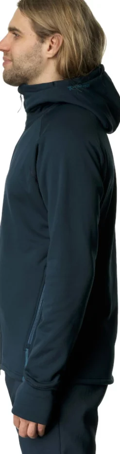 Men's Power Hoody Fleece Jacke - blue illusion