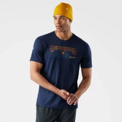 Mountain Sunrise Active T-Shirt - Deep Navy