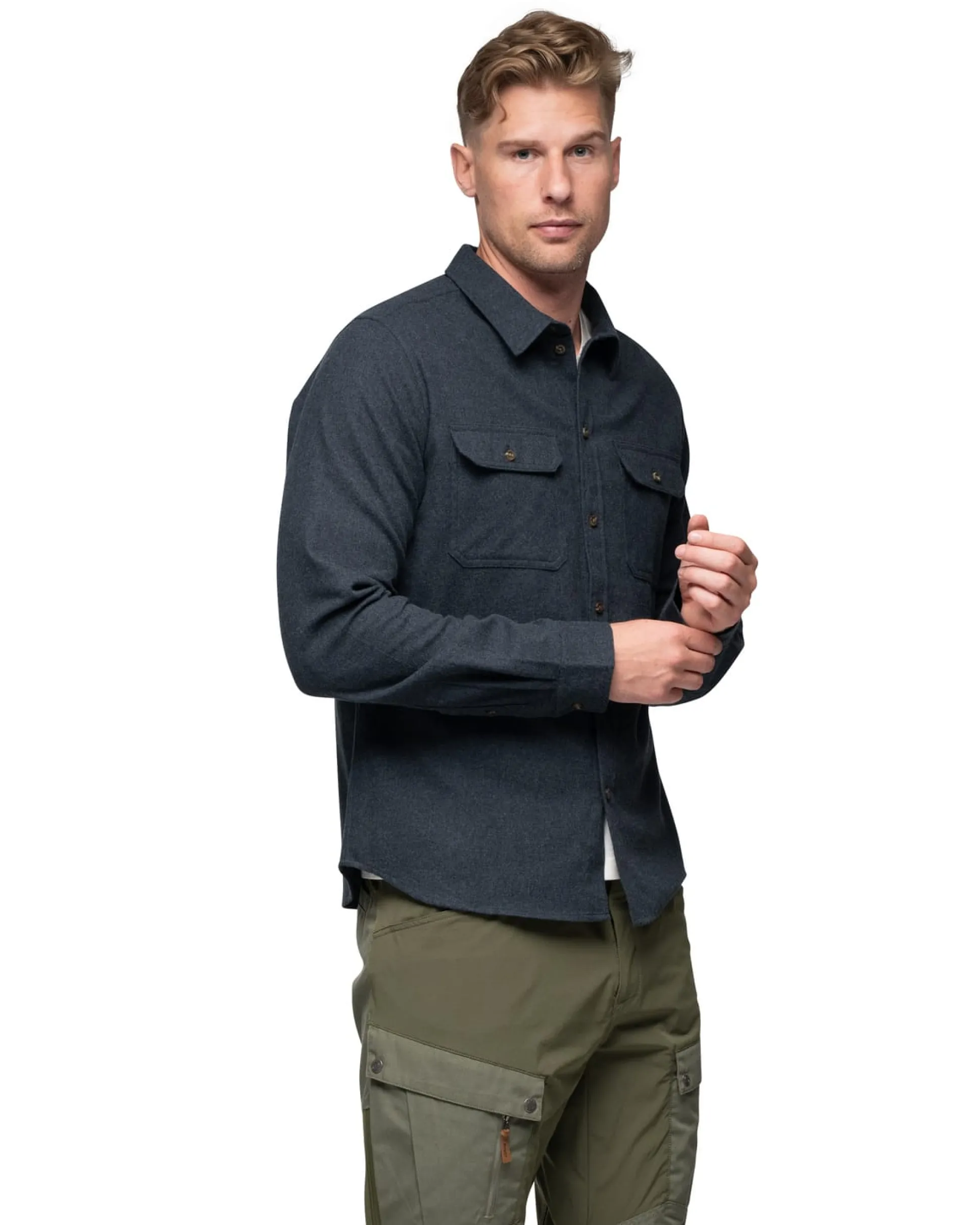 Nordmarka Flannel Shirt Navy Blue