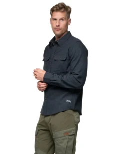 Nordmarka Flannel Shirt Navy Blue