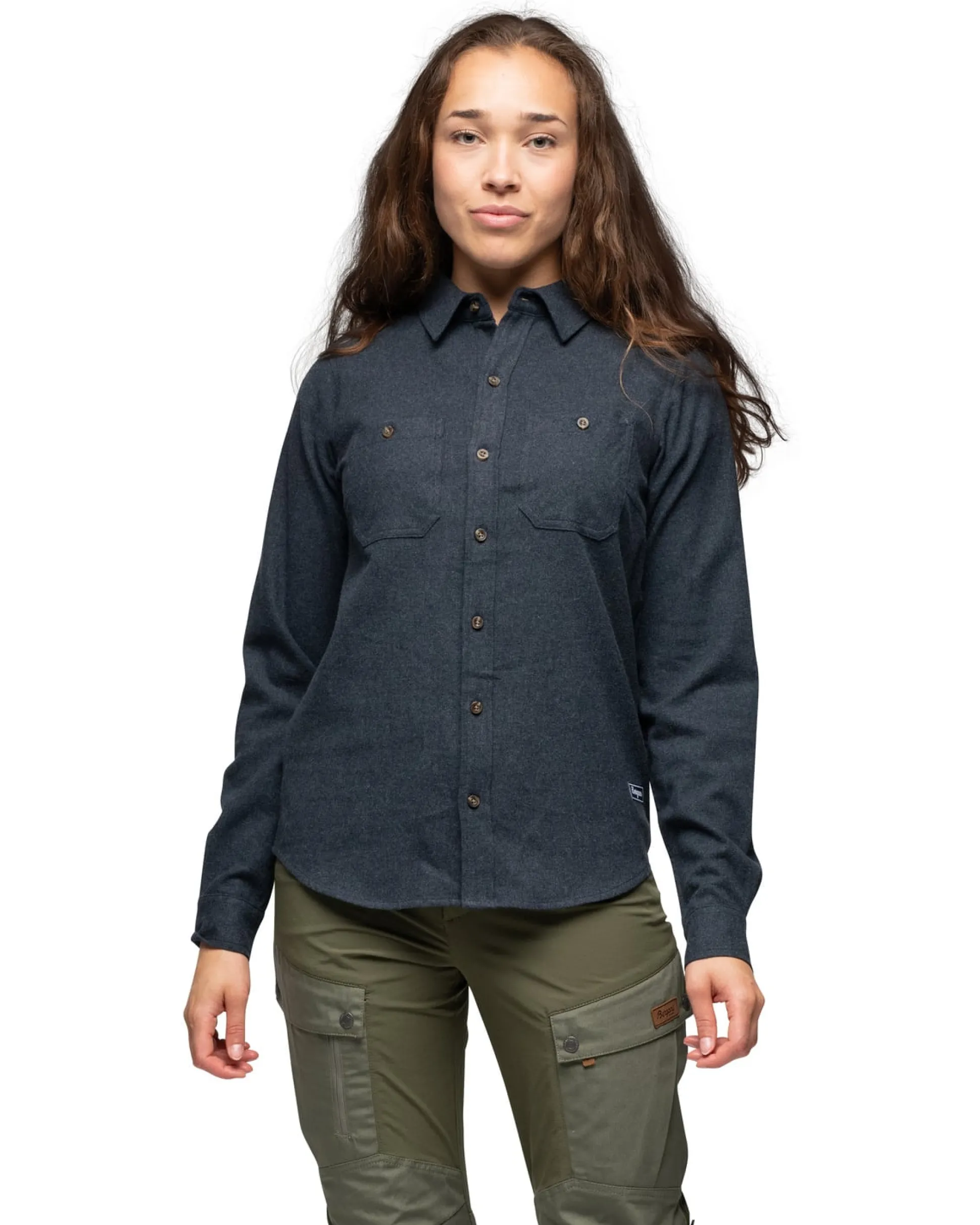 Nordmarka Flannel Shirt W Navy Blue