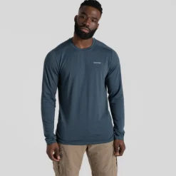 NosiLife Abel Long LS T Shirt Blue Stone