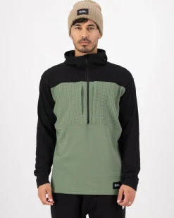 Offgrid Merino Fleece 1/2 Zip Long Sleeve Willow Black