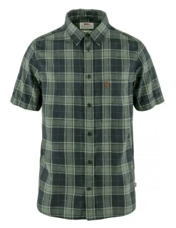 Ovik Travel Shirt SS DK Navy/Pat.Green
