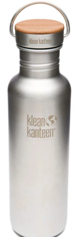 Reflect Trinkflasche 800ml bamboo cap - stainless