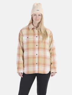 Ridgefield Sherpa Flannel Shirt W Light Oak/Papyrus