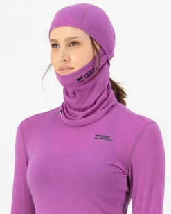 Santa Rosa Merino Balaclava W Purple Bolt