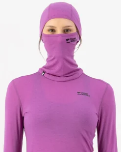 Santa Rosa Merino Balaclava W Purple Bolt