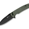 Sencut Sachse Micarta Green - Black Blade