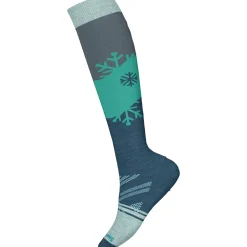 Ski Full Cushion Snow Print Woman - Frostgreen