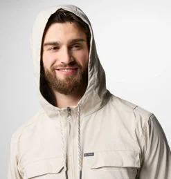 Skien Valley Hood LS Shirt Dark Stone