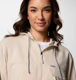 Skien Valley Hood LS Shirt W Dark Stone