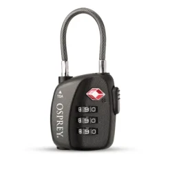 TSA 3 Dial Cable Lock - Black