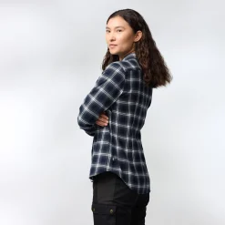 Övik Flannel Shirt W Dark Navy