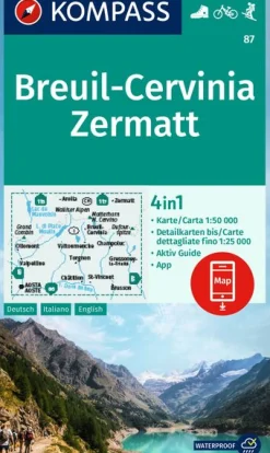 Wanderkarte 87 - Breuil-Cervinia, Zermatt