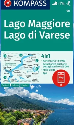 Wanderkarte Lago Maggiore, Lago di Varese