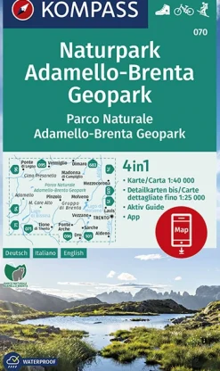 Wanderkarte Naturpark Adamello-Brenta