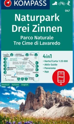 Wanderkarte Naturpark Drei Zinnen